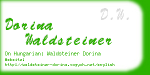 dorina waldsteiner business card